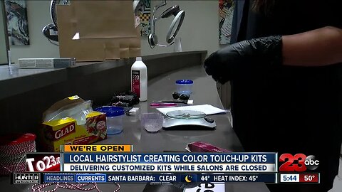 Local hairstylist creating custom touch-up kits