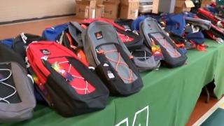 Backpacks given away to students