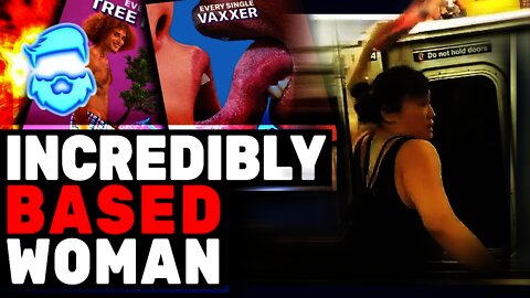 Unbelievably BASED Woman Tears Down Leftist Propaganda In NYC Subway! OK Cupid CRINGE Ads Owned!