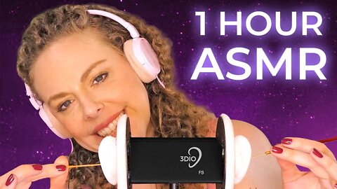 ASMR 💕 INTENSE 1 Hour Corrina Rachel Solo! Binaural Ear Cleaning, Soft Whispers using 3Dio