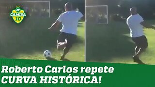 Ele é FO**! Roberto Carlos repete curva de golaço HISTÓRICO!