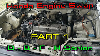 Removing a Engine from a Civic Wagon Part 1