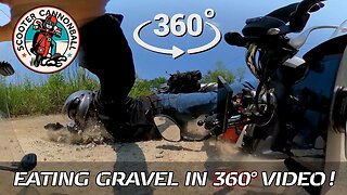 360VIDEO: Scooter Crash on Gravel at 35 MPH!