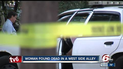 Woman's body discovered in an alley on Indianapolis' west side