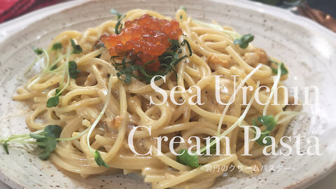 Sea urchin & ikura cream pasta | Elegant & gourmet recipe
