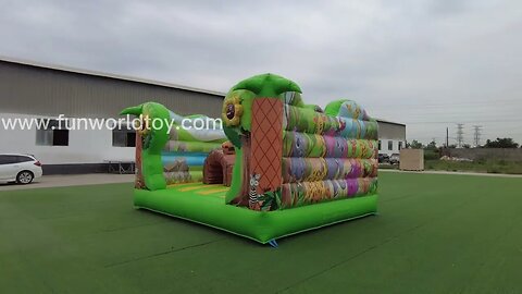 Inflatable Zoo Trampoline Park #inflatables #inflatable #trampoline #slide #bouncer #catle #jumping