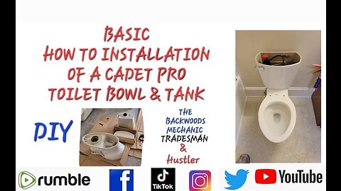 How to DIY Cadet Pro Toilet Bowl Tank Installation