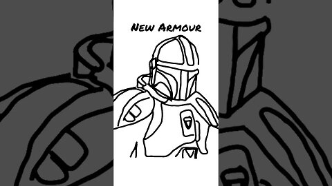 Draw the Mandolorian with New Armour #quickdrawing #art #drawing #mandolorian