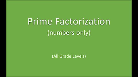 Math-Prime Factorization