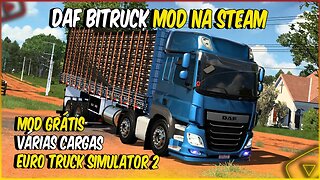 SAIU DAF BITRUCK NA STEAM EURO TRUCK SIMULATOR 2 MOD QUALIFICADO GRÁTIS