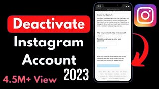 How to Deactivate Instagram Account 2023| Deactivate Your Instagram Account