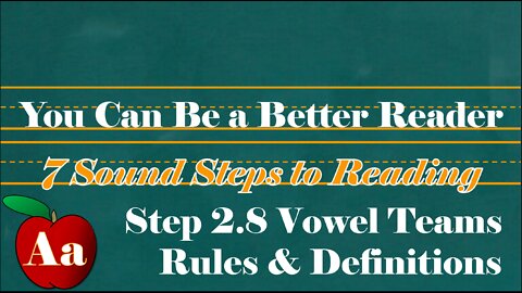 Step 2.8.6: Long Vowel Teams Rules & Definitions