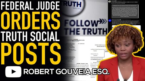Federal Judge ORDERS Election Posts on TRUTH SOCIAL and PENNSYLVANIA Segregates LATE Ballots