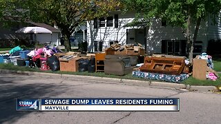 Mayville cleaning up after homes were flooded with sewage