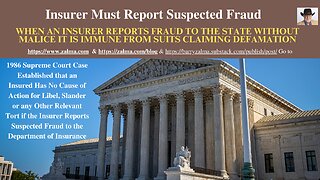 Insurer Must Report Suspected Fraud