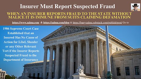 Insurer Must Report Suspected Fraud