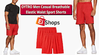OYTRO Men Casual Breathable Elastic Waist Sport Shorts -On Eishops.com