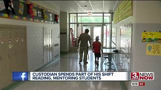 School custodian spends part of shift mentoring students