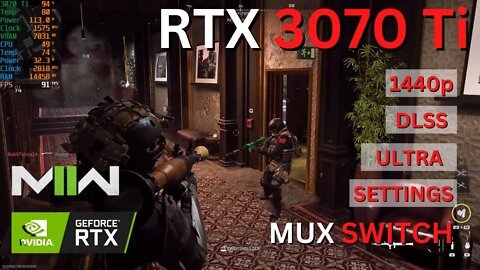 RTX 3070 Ti | COD Modern Warfare 2 - 1440p + Raytracing + ULTRA settings + MUX Switch