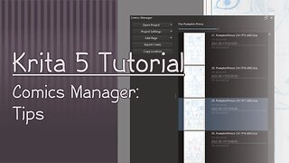 Krita 5.1 Tutorial: Comics Manager - Some tips!