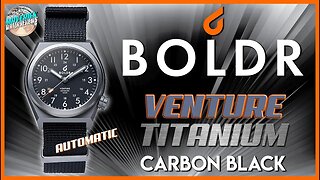 My Fav Microbrand! | BOLDR Venture Carbon Black 200m Automatic Titanium Field Watch Unbox & Review