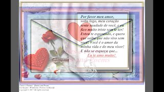 Por favor meu amor, volta logo, meu coração sente saudade, eu te amo muito! [Frases e Poemas]