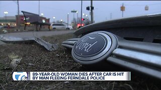 89-year-old woman dies after car is hit by man fleeing Ferndale police
