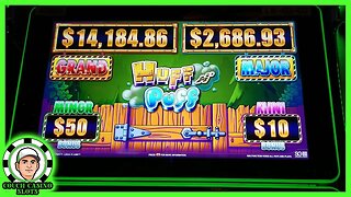 PENNY SLOT MACHINE FAIL on HUFF N PUFF SLOT at the CASINO!!