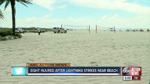 Lightning strikes Clearwater Beach, injuring at least 8