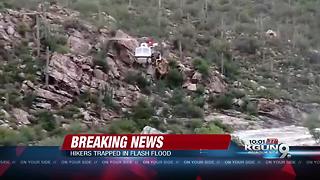 BREAKING: Massive effort underway to rescue hikers trapped by flash flood at Tanque Verde Falls