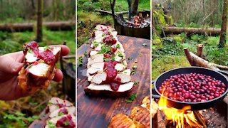 Definitely not another boring Turkey Breast🔥 Forest asmr cooking!!!