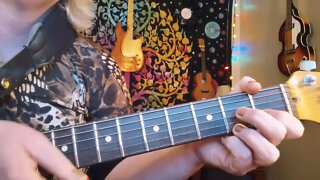Rudolph The Red Nose Reindeer- Guitar lesson by Cari Dell (Christmas Song)