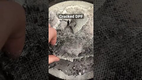 Cracked DPF(Diesel particulate filters) #dpf #dpfclean #emissions #onebox