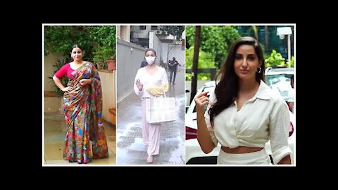 Vidya Balan Promotes 'Sherni', Alia Bhatt At Dharma Office, Nora Fatehi Spotted At T-Series Office
