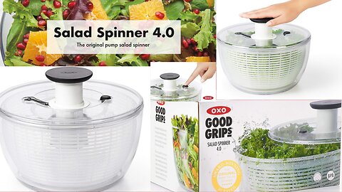 "OXO Good Grips Salad Spinner: Crisp Salads Made Easy (6.22 Qt., White)