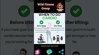 🔥 When to do cardios 🔥 #shorts 🔥 #wildfitnessgroup 🔥 26 June 2023 🔥