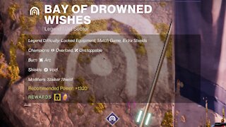 Destiny 2, Legend Lost Sector, Bay of Drowned Wishes on the Dreaming City 9-15-21