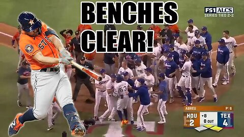 CHAOS UNFOLDS and benches clear in EPIC ending to the ALCS Game 5 with Jose Altuve's 3 RUN HOMERUN!