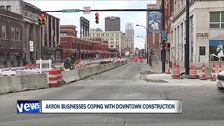 Local businesses face challenges with ongoing construction in downtown Akron