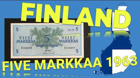 Old Banknote: Finland 5 Markkaa 1963