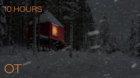 A Cozy Blizzard in Sweden | Howling Wind & Blowing Snow at a Cute Cozy Cabin | Relax | Study | Sleep