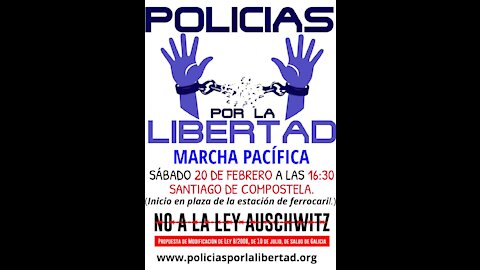 20 Febrero 2021, Manifestación Santiago de Compostela NO, LEY AUSCHWITZ