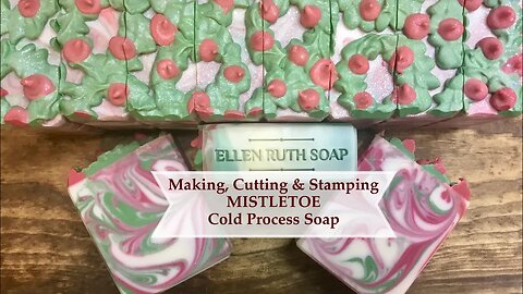 MISTLETOE Aloe Vera Soap 🎄 w/ Hanger Swirl & Piping Frosting | Ellen Ruth Soap