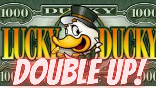 A Quick Double Up On #VGT Lucky Ducky & Money Bags #redscreen #casino #gambling