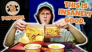 EATING POPEYES! - Popeyes Chicken, Mashed Potatoes, Mac & Cheese Mukbang