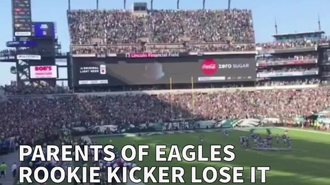 Parents Of Eagles Rookie Kicker Lose It After He Nails 61-yard Game Winner