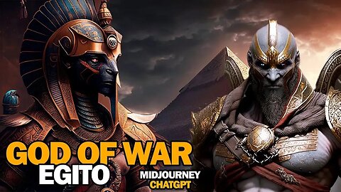 Deuses do Egito Antigo contra Kratos: A arte de God of War irá explodir sua mente.midjourney,chatgpt