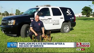 Papillion PD K-9 retiring after a decade of service