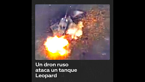 Un dron ruso ataca un Leopard que el Ejército ucraniano trató de mover para reparar