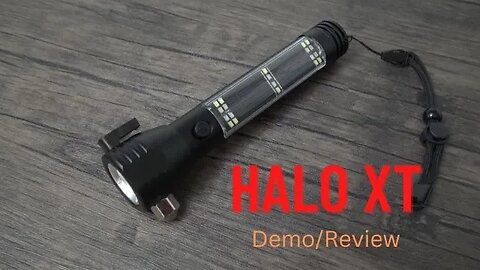 HaloXT Solar Charging Flashlight, Demonstration And Review!!!